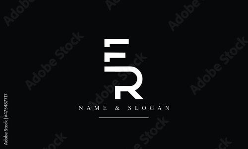 RE, ER, R, E abstract letters logo monogram