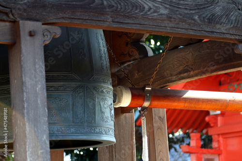 Japanese traditional big bell waiting to ring for the new year eve 
