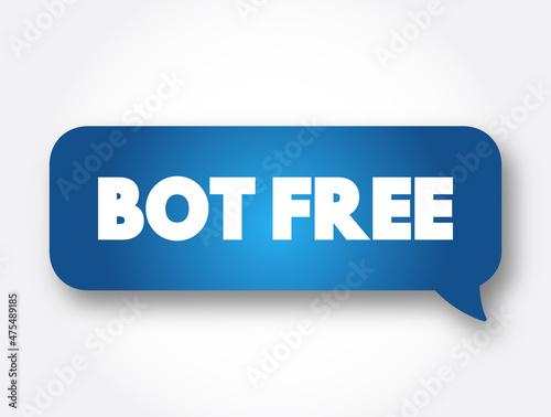Bot Free text message bubble, concept background