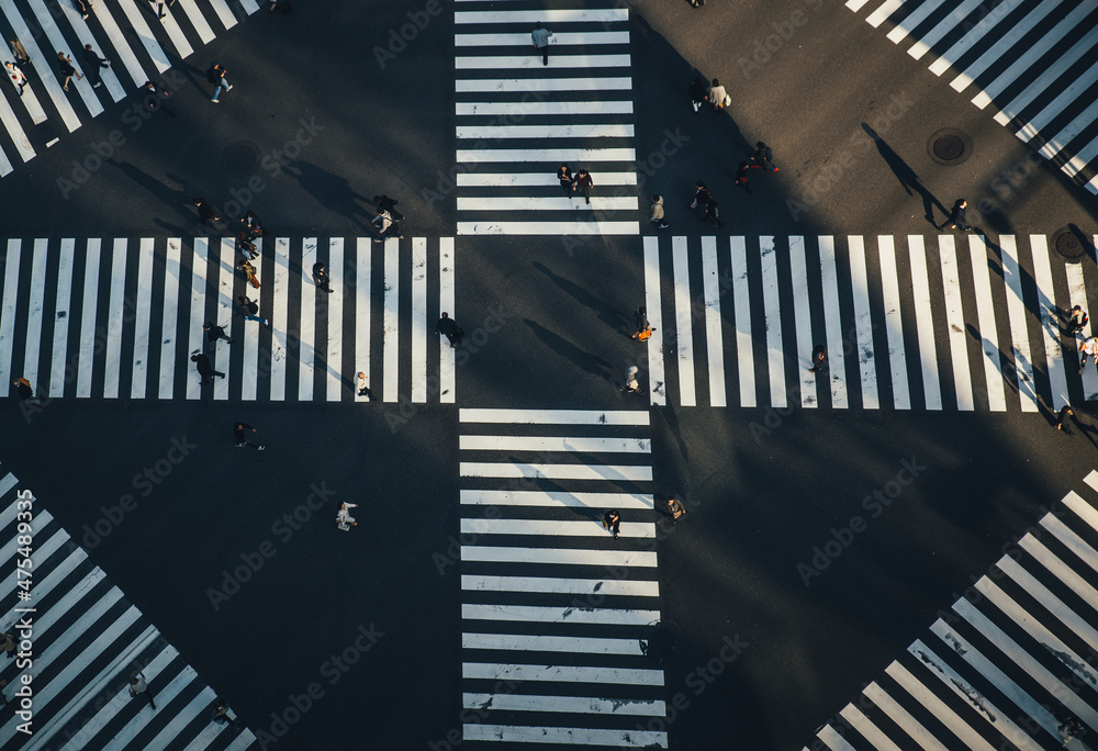 Fototapeta premium Ginza Cross in Tokyo. View from above