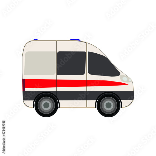 Ambulance vector, ambulance illustration, minimalist ambulance flat.
Ambulance and emergency car icon. Ambulance vehicle medical evacuation. 