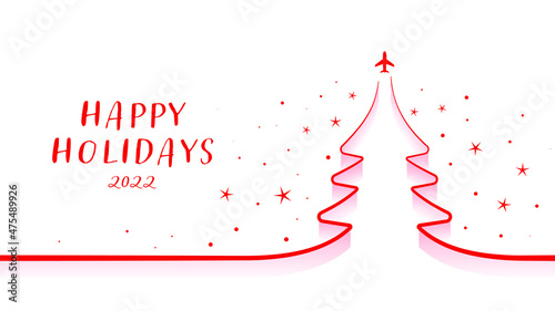 Christmas and New Year card background. Xmas flight spruce tree. Bright Winter holiday composition. Greeting card, banner, poster