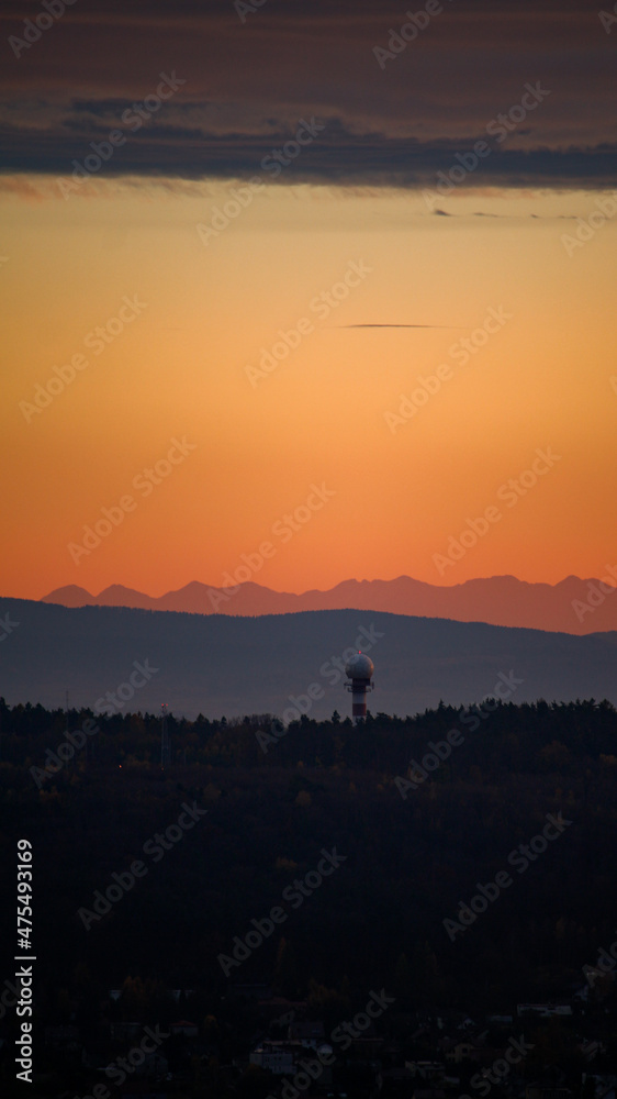 Sunset in mountains Sunset in mountains