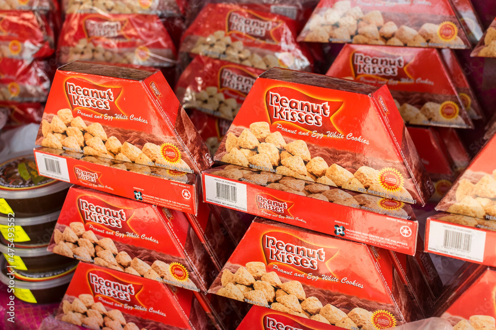 Tubigon, Bohol, Philippines Nov 2021 Peanut Kisses, a popular snack