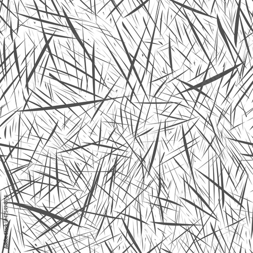 Seamless vector pattern of black scratches texture on white background
