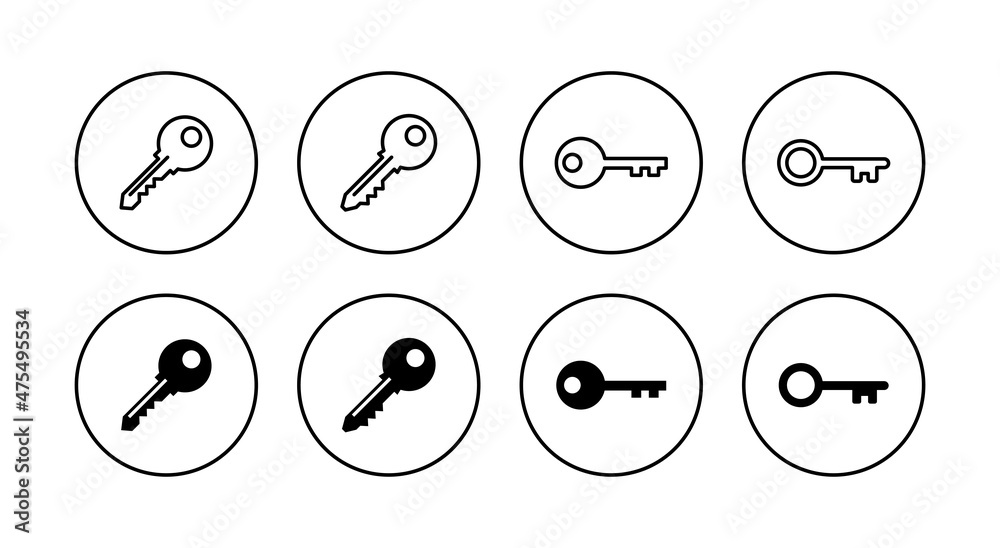Key icons set. Key sign and symbol. Key icons set. Key sign and symbol.