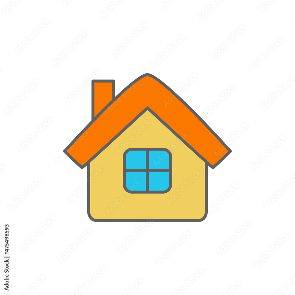 house Icon in color icon, isolated on white background house Icon in color icon, isolated on white background