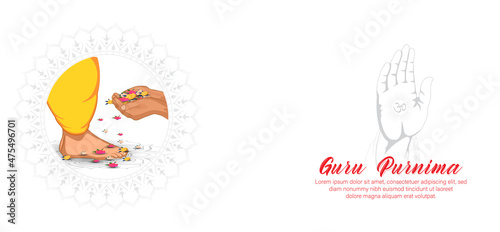 vector Illustration for Guru Purnima Celebration