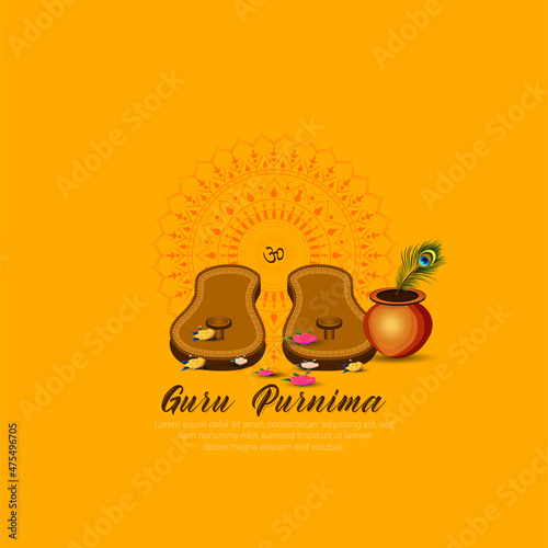 vector Illustration for Guru Purnima Celebration