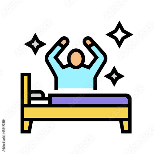 remaining passively awake color icon vector. remaining passively awake sign. isolated symbol illustration