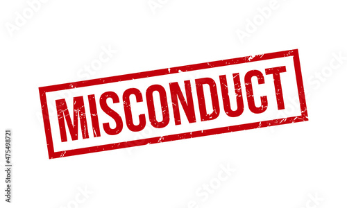 Misconduct Rubber Stamp. Misconduct Grunge Stamp Seal Vector Illustration