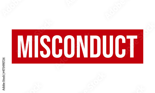 Misconduct Rubber Stamp. Misconduct Grunge Stamp Seal Vector Illustration