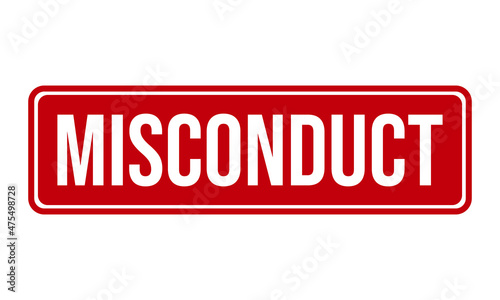 Misconduct Rubber Stamp. Misconduct Grunge Stamp Seal Vector Illustration