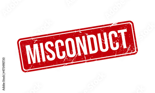 Misconduct Rubber Stamp. Misconduct Grunge Stamp Seal Vector Illustration