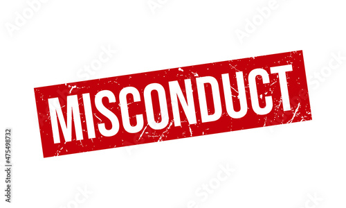 Misconduct Rubber Stamp. Misconduct Grunge Stamp Seal Vector Illustration