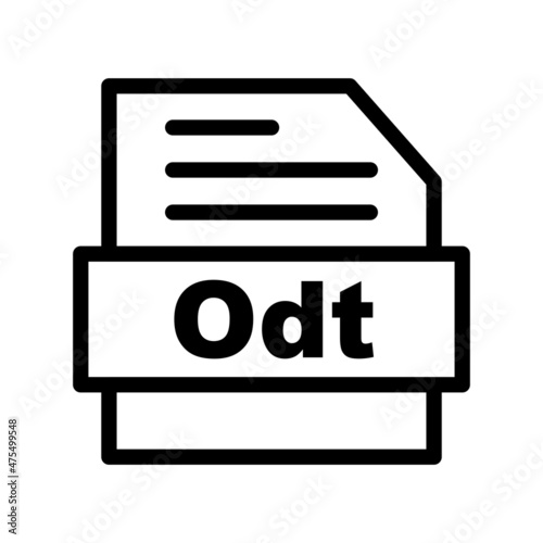 Odt Line Vector Icon Design photo