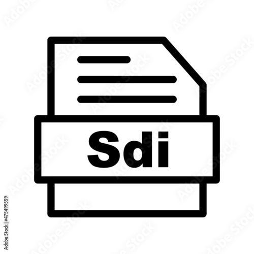 Sdi Line Vector Icon Design photo