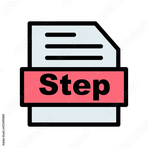  Step Line Filled Vector Icon Design