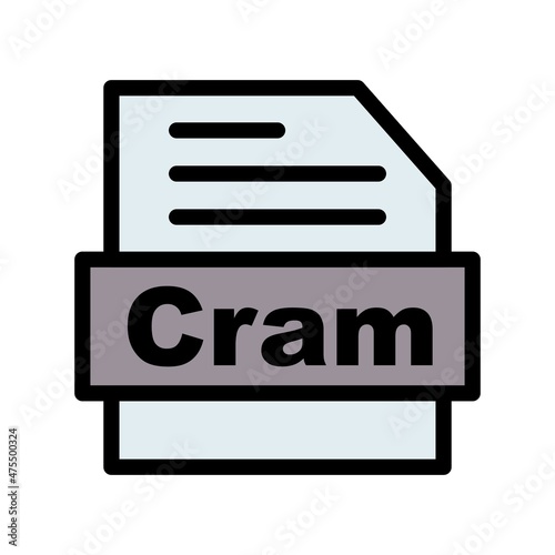 Cram Line Filled Vector Icon Design