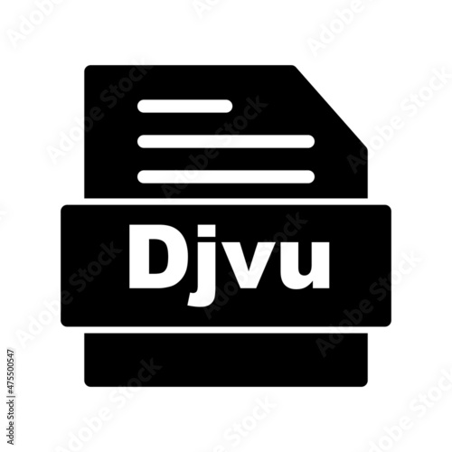 Djvu Glyph Vector Icon Design photo