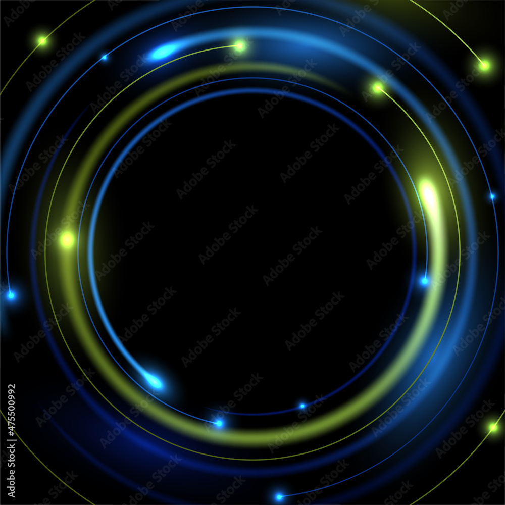 Abstract ring background with luminous swirling backdrop Abstract ring background with luminous swirling backdrop