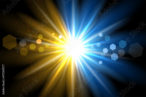 Lightning collision red and blue background