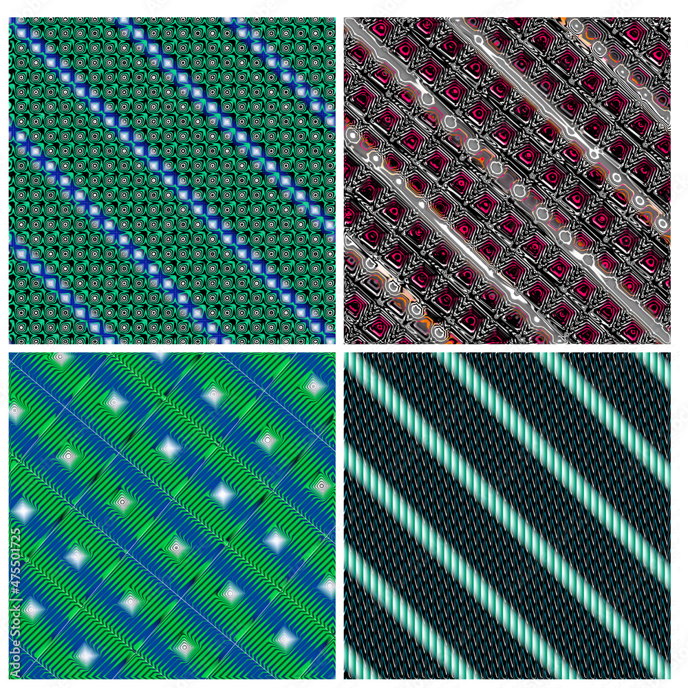 Fototapeta premium Set of abstract c ornaments,colorful graphics