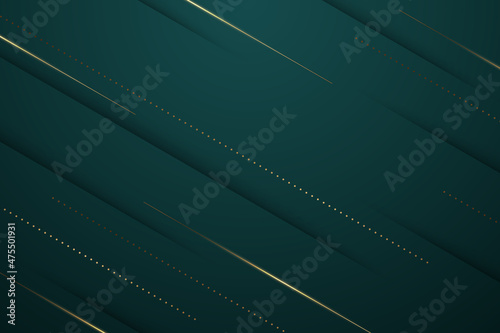 green abstract background lines tech geometric modern dynamic shape with gold light vector illustration photo
