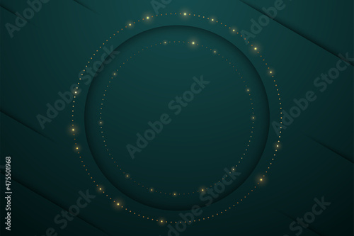 green abstract background lines tech geometric modern dynamic shape with gold light vector illustration