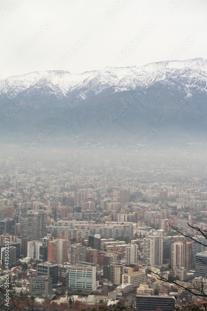 Paisagem de Santiago, capital do Chile
