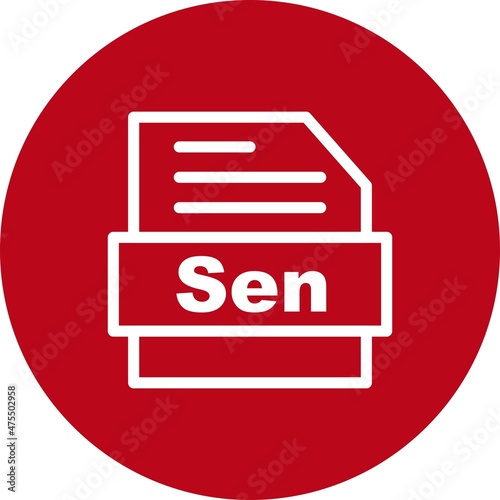  Sen Line circle Vector Icon Design