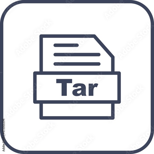 Tar Line Round Corner Vector Icon Design