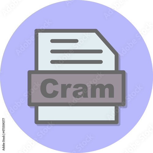 Cram Line Filled Circle Vector Icon Design