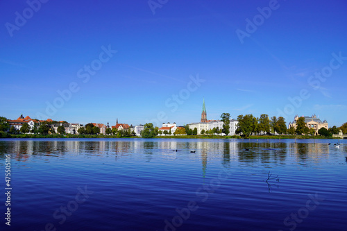 View of the city of Schwerin. 