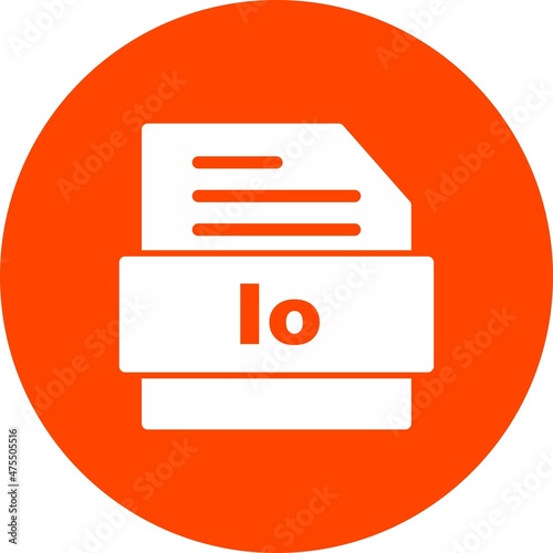 Io Glaph Circle Vector Icon Design