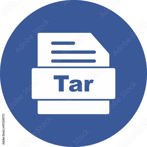 Tar Glaph Circle Vector Icon Design