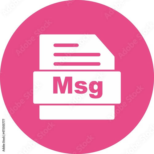 Msg Glaph Circle Vector Icon Design