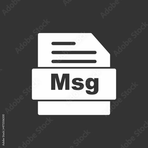 Msg Glyph Inverted Vector Icon Design