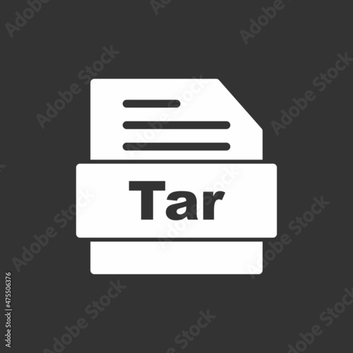 Tar Glyph Inverted Vector Icon Design