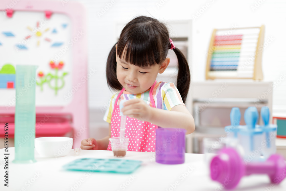 young girl making sweet gems for homeschooling young girl making sweet gems for homeschooling