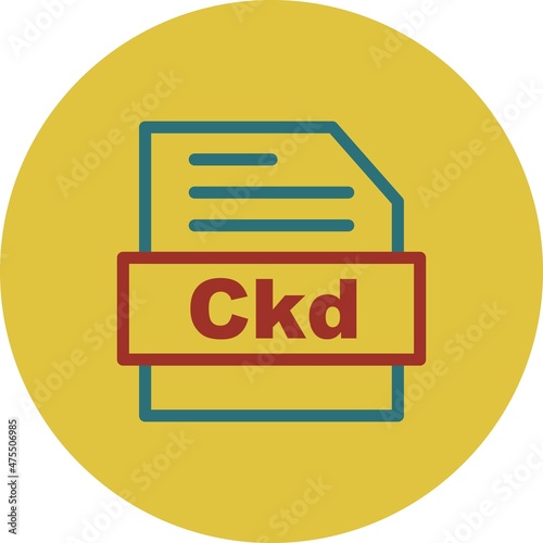 Ckd Line Two Color Vector Icon Design