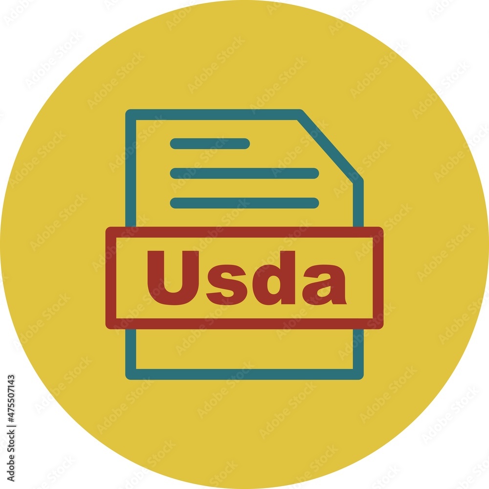 Usda Line Two Color Vector Icon Design