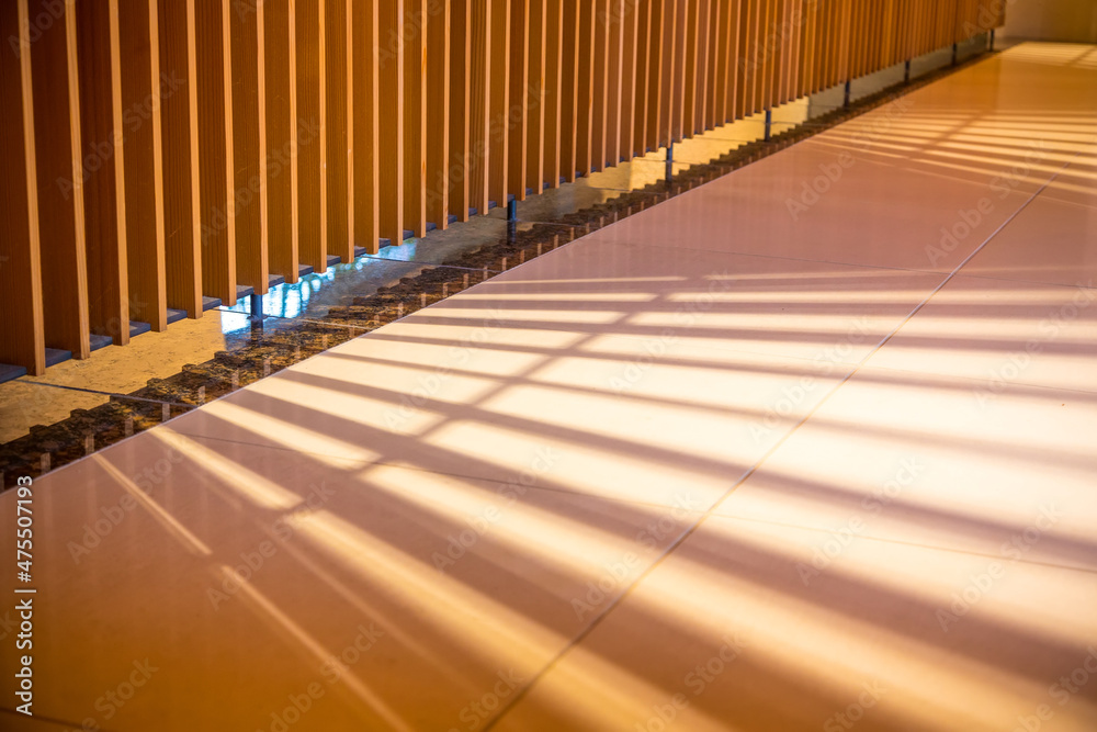 Light and shadow from wooden lath Light and shadow from wooden lath
