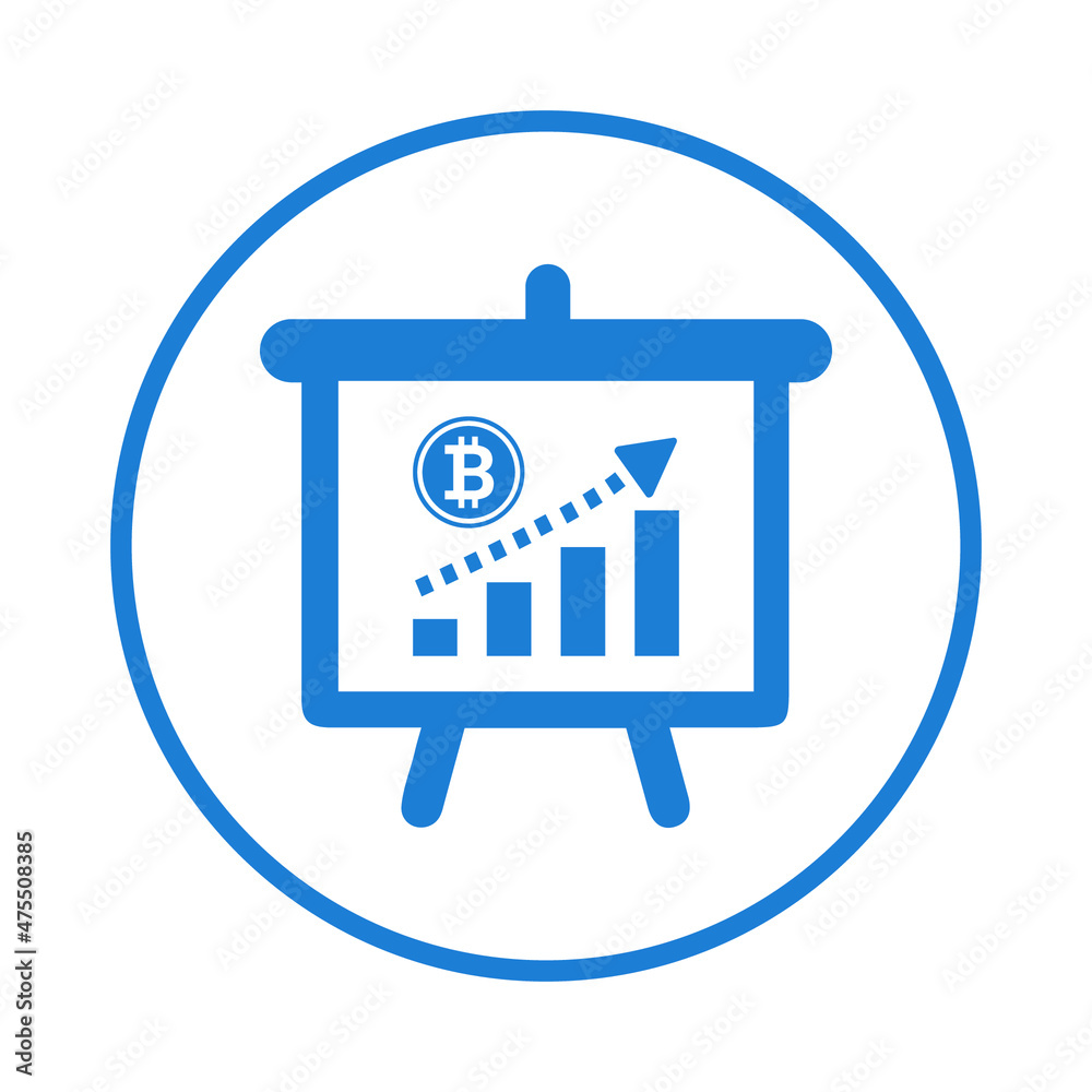 Coin, cryptocurrency, growth, graph icon. Blue vector sketch. Coin, cryptocurrency, growth, graph icon. Blue vector sketch.