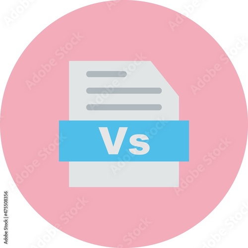  Vs Line Bubble Gradient Vector Icon Design photo