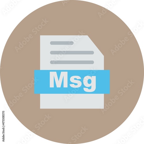 Msg Line Bubble Gradient Vector Icon Design