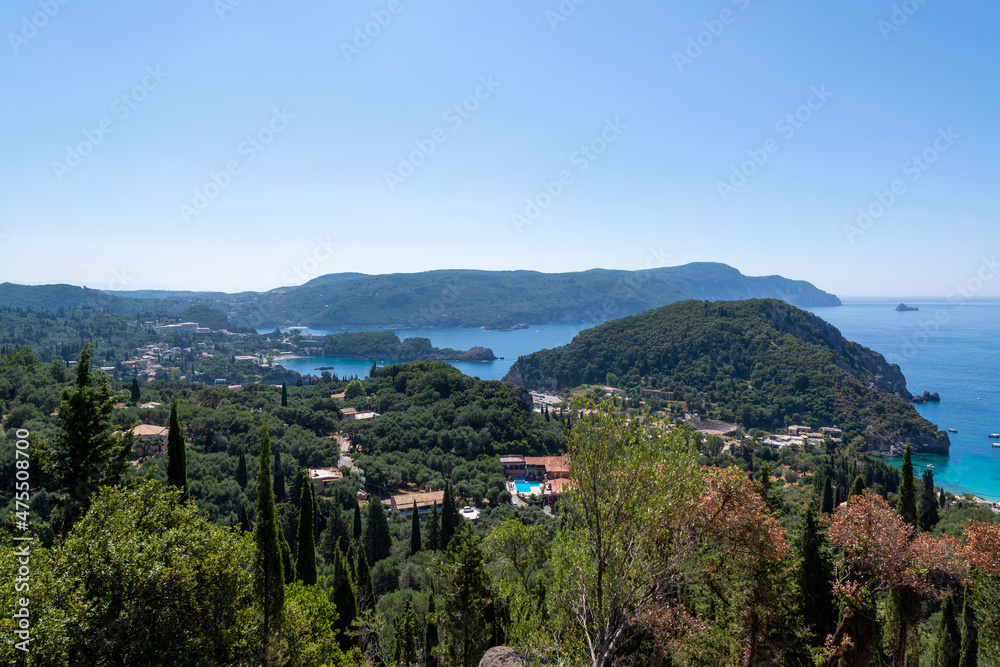 Fototapeta premium The Plaiokastritsa coastline in Korfu, Greece.