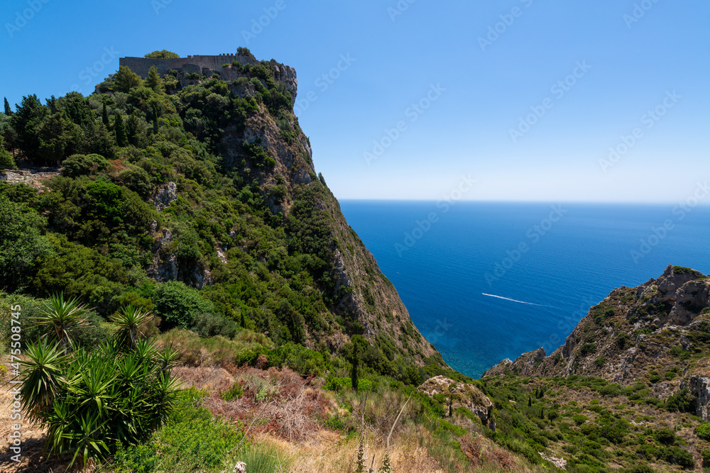 The Plaiokastritsa coastline in Korfu, Greece. The Plaiokastritsa coastline in Korfu, Greece.