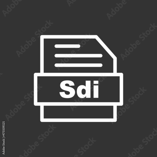 Sdi Line Inverted Vector Icon Design photo