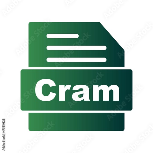 Cram Glyph Gradient Vector Icon Design